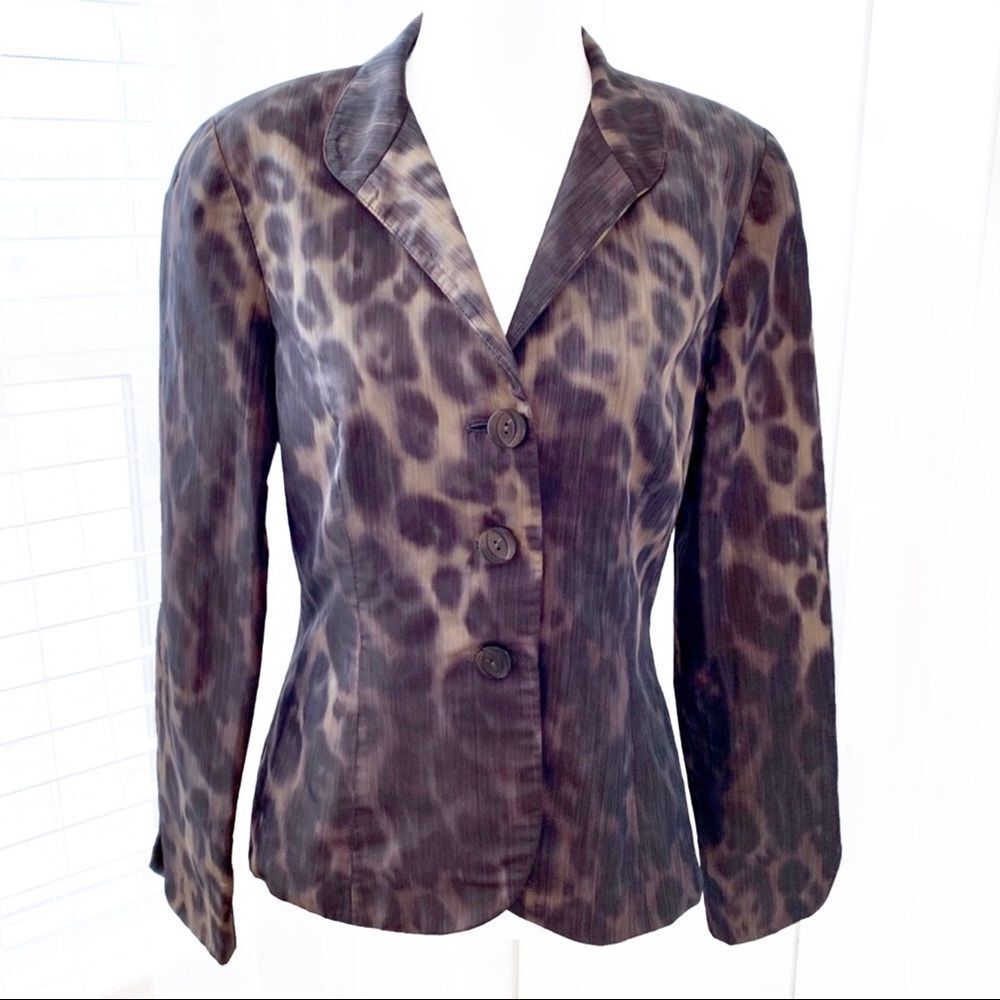 Flores & Flores Vintage Leopard Print Blazer 4